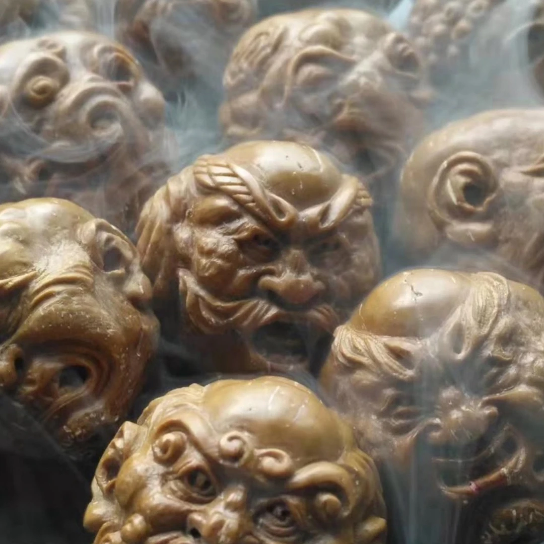 紫金鼠手工雕刻2.4十八罗汉收藏级别手持脖挂招财鼠菩提雕刻