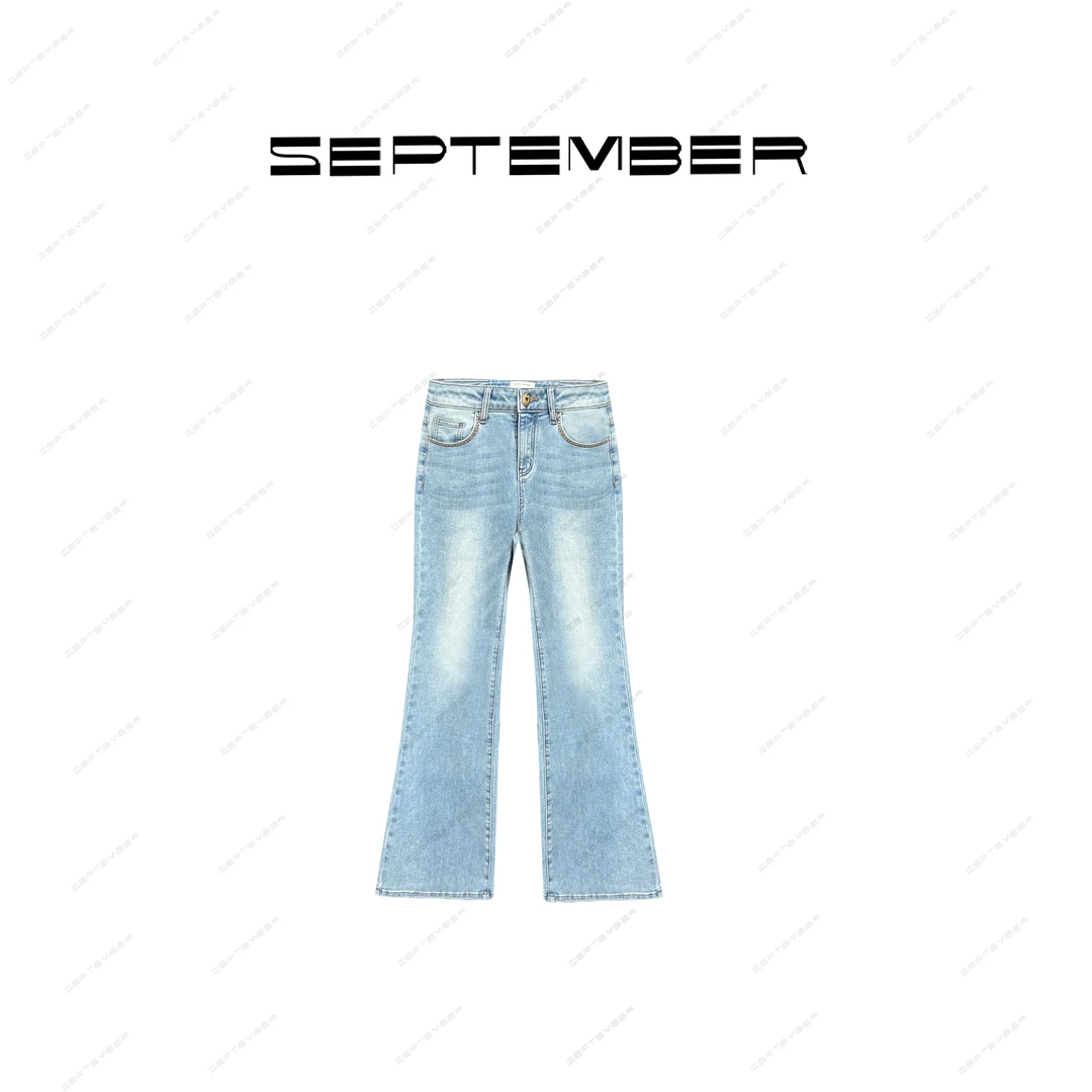 25 S/S SEPTEMBER.“靴型剪裁”口袋明线喇叭牛仔裤