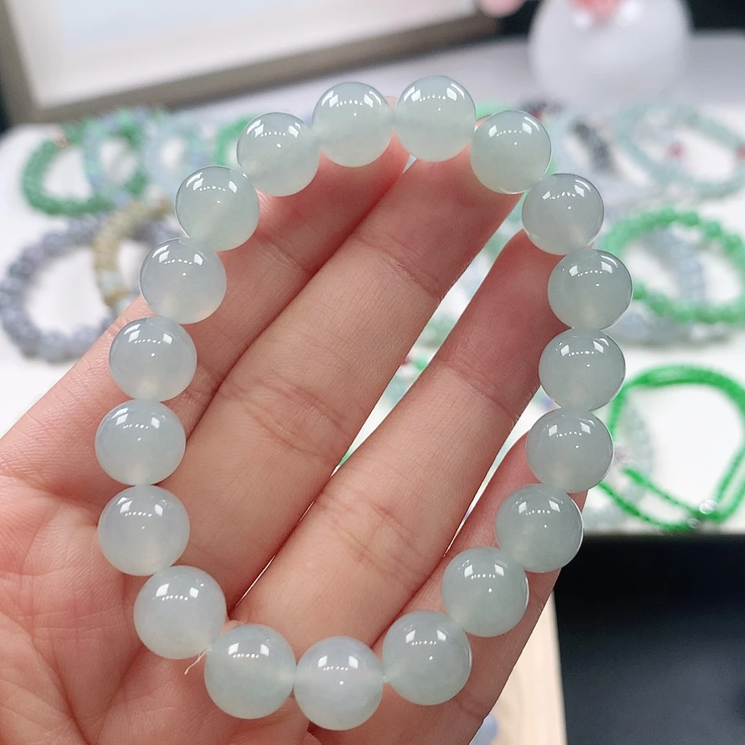 翡翠未镶嵌手链9.8mm