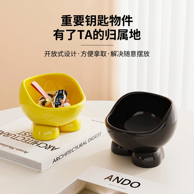 入户门口放钥匙玄关桌面收纳托盘陶瓷鞋柜装饰摆件房间改造小物件