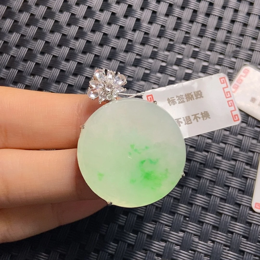 翡翠银S925镶嵌颈饰