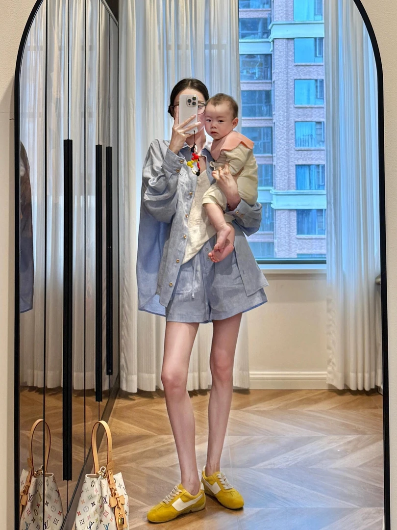 春夏时尚新款洋气休闲装高级感内搭老钱风慵懒感显瘦衬衫百搭短裤