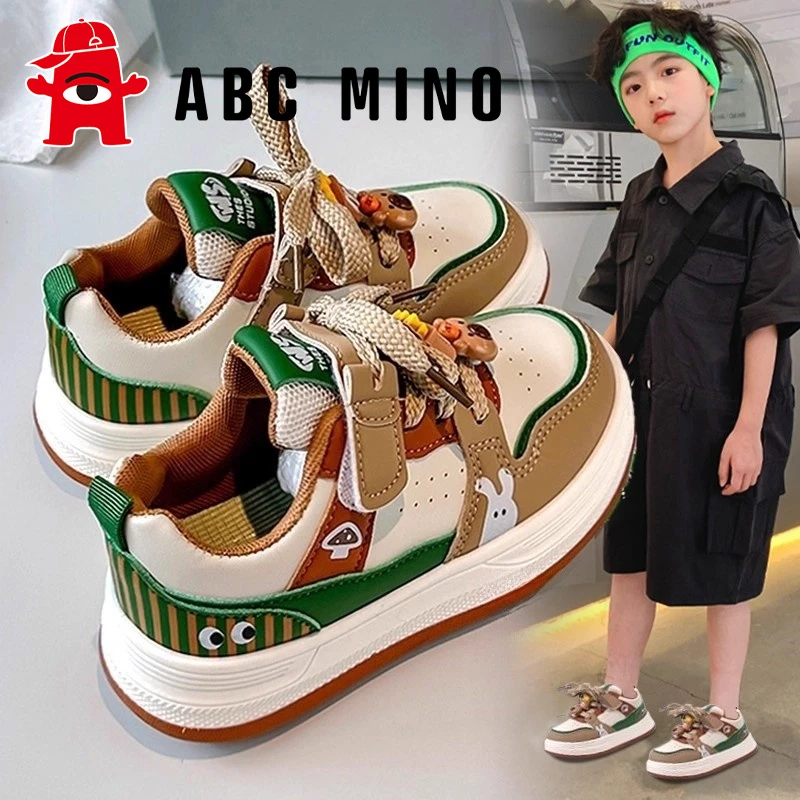 ABC MINO男童鞋子秋季学生休闲板鞋软底儿童运动鞋男孩德训鞋大童
