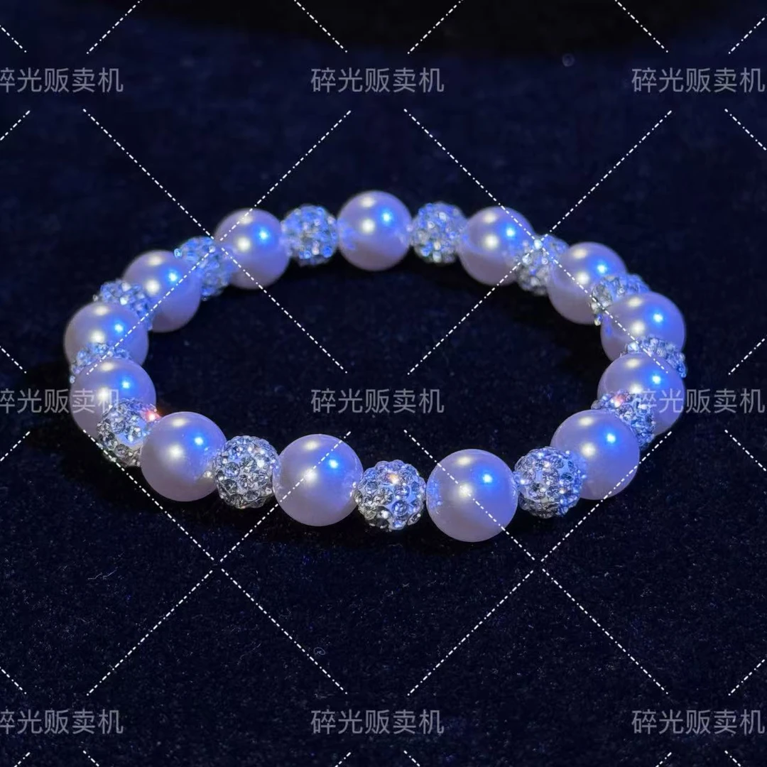 合金合成锆石戒指 珍珠钻钯白K轻奢