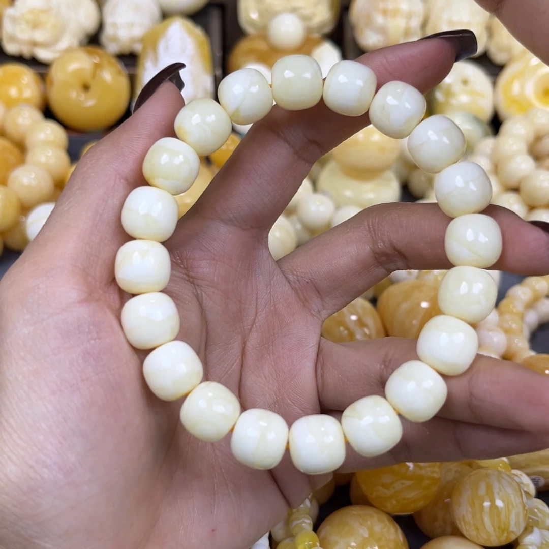 琥珀未镶嵌手串11+