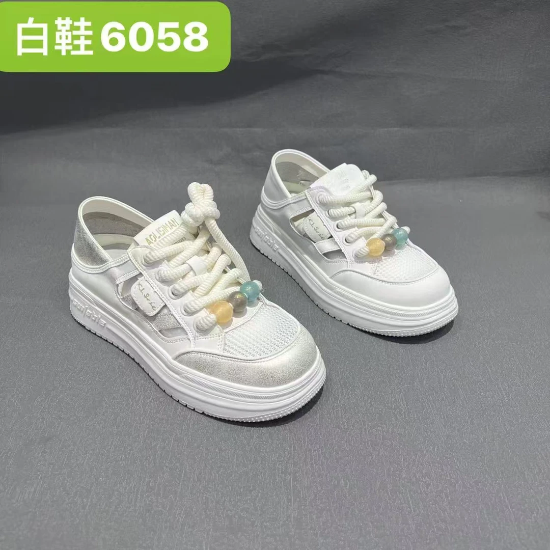 格姐家~可脚踩镂空小珠子女鞋6058（鞋跟4厘米）