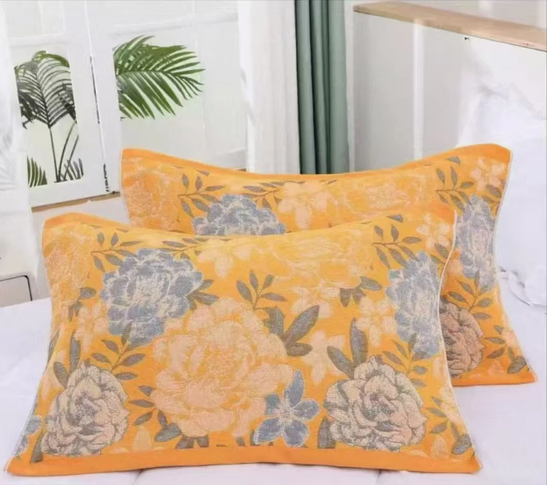 【月季花开】 52*78cm柔软舒适成人枕巾一对装