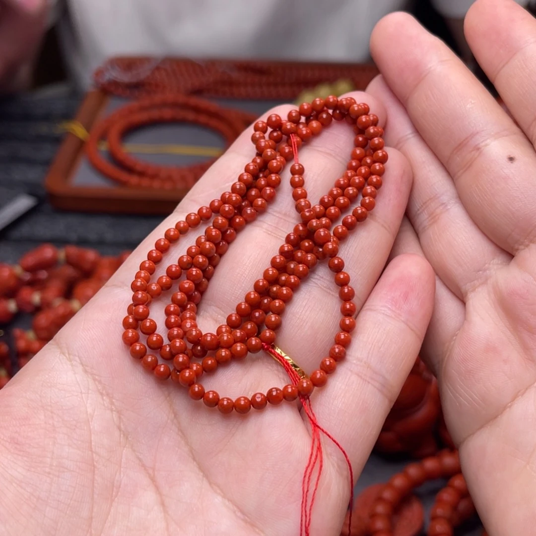 南红玛瑙配饰3.8毫米左右未镶嵌