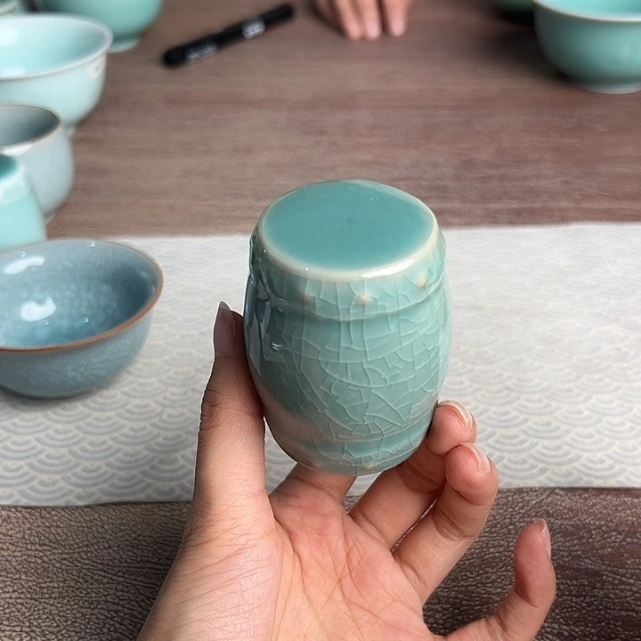 龙泉云间青瓷小米茶器