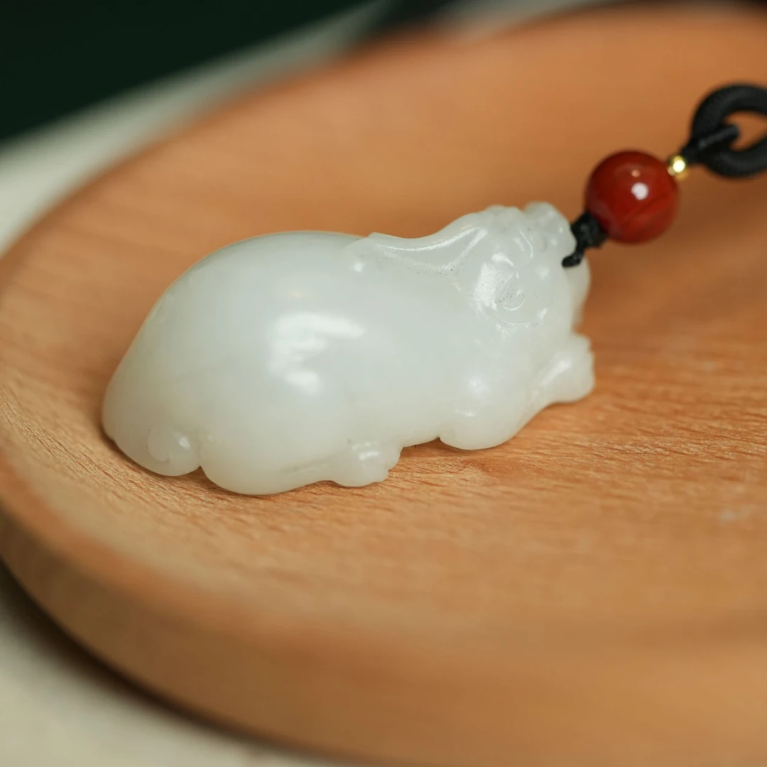 天然和田玉白玉貔貅吊坠-SS26010101（多样性发货）