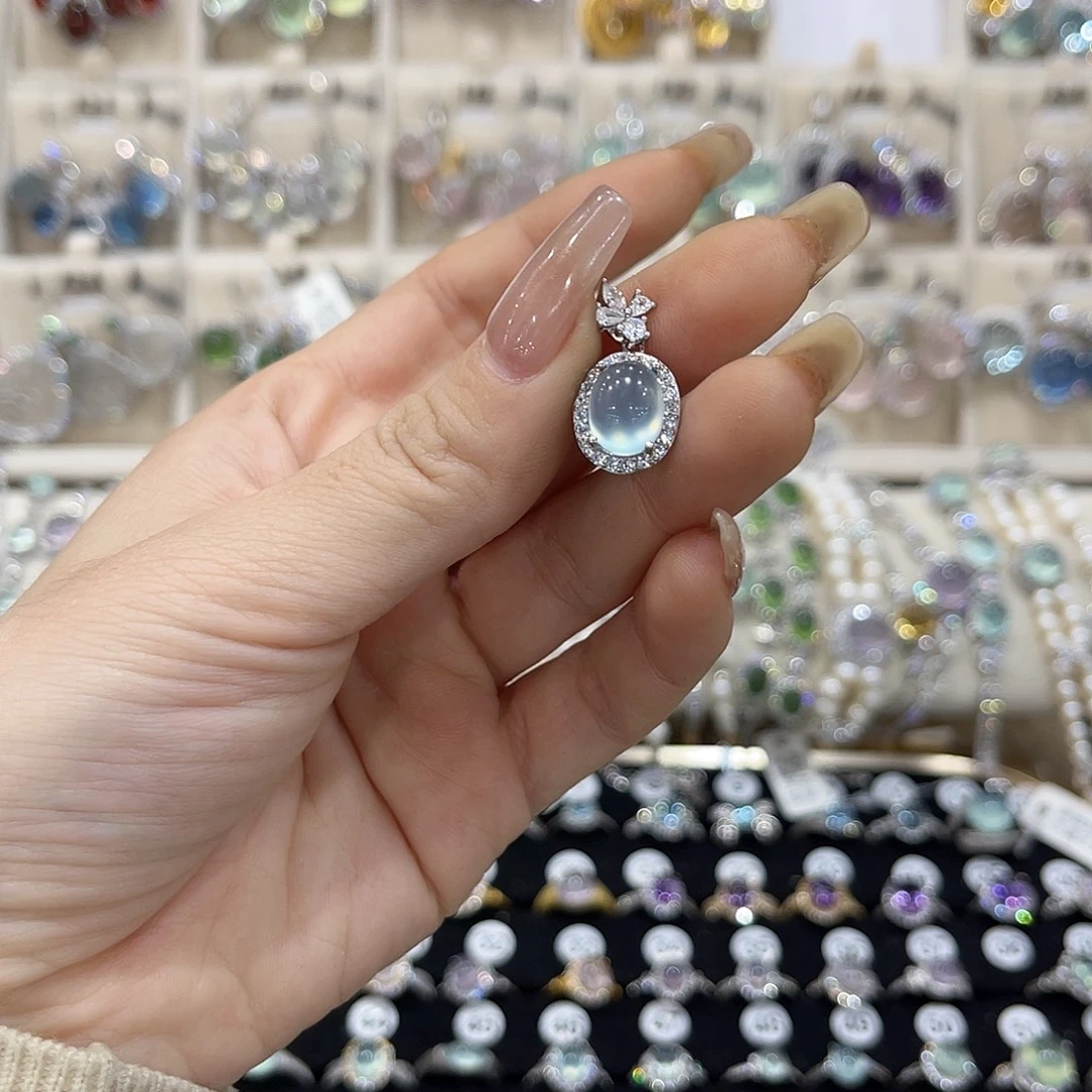 不***·蛇纹石玉银S925镶嵌戒指