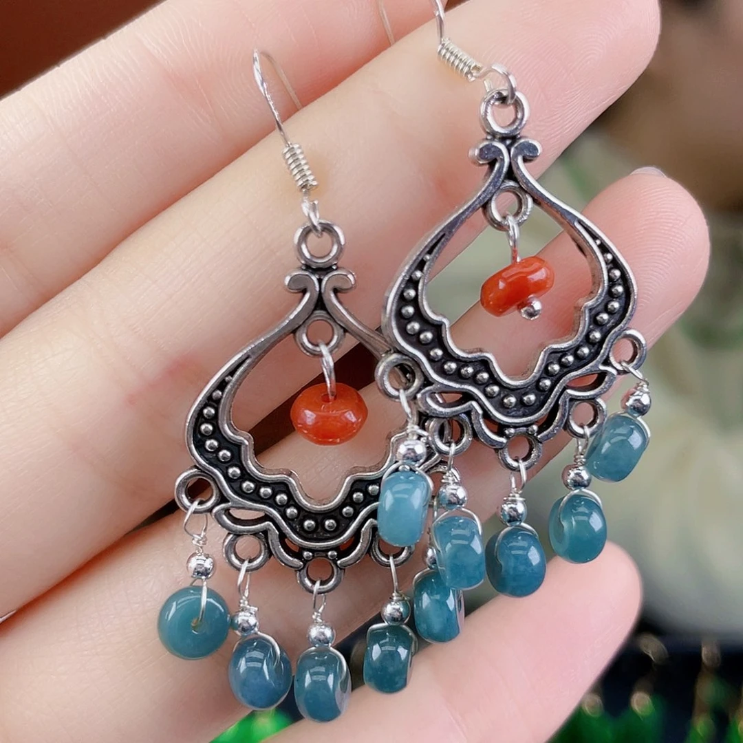 翡翠未镶嵌耳饰饰品