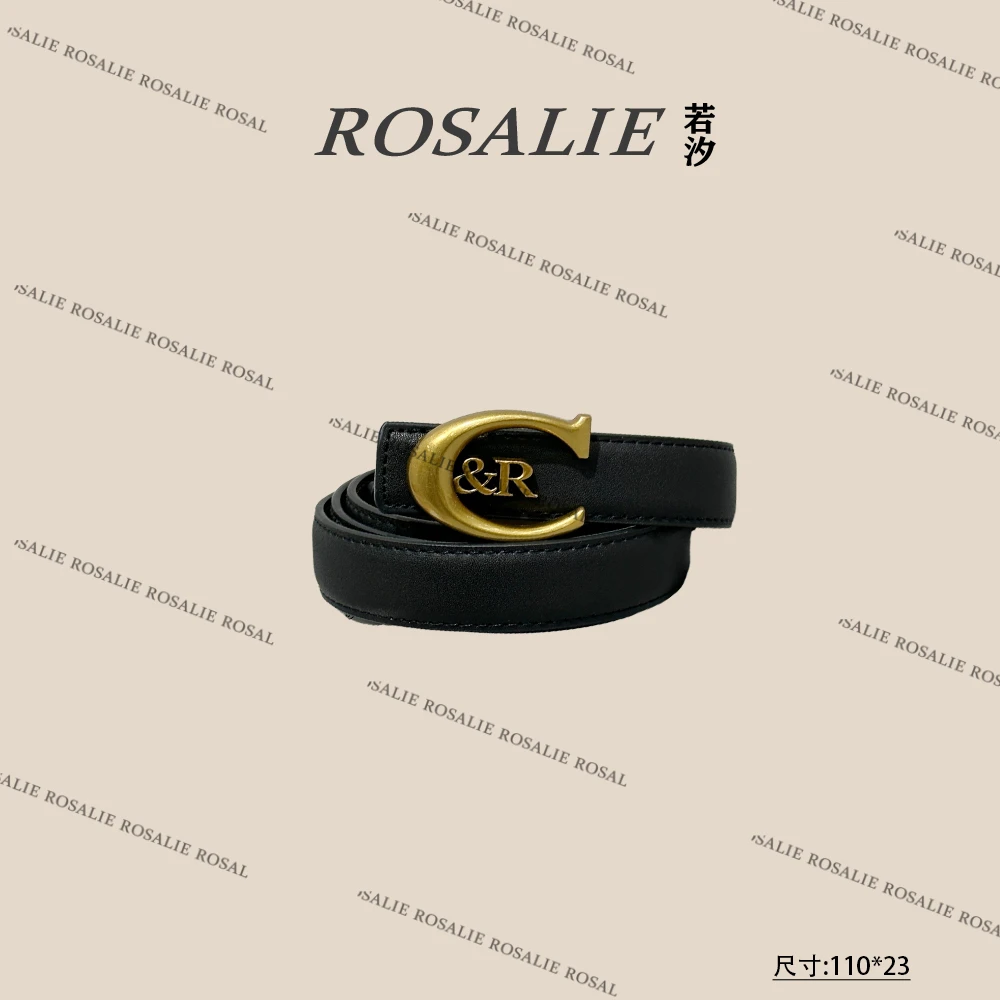 【若汐Rosalie】FES-006-黑色轻奢小众时尚气质百搭腰带