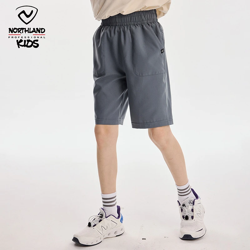 诺诗兰儿童速干裤男童五分裤2025夏季新款排汗中大童休闲运动短裤