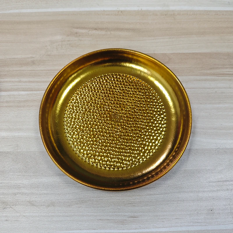 [厂家直销]纯钛餐盘子18cm碟餐具户外露营野餐钛盘家用餐碟水果盘