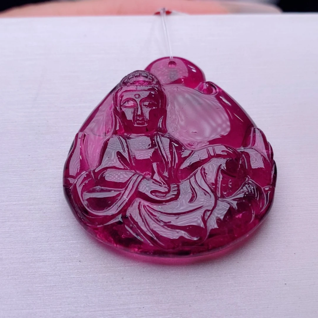 颈饰未镶嵌碧玺观音吊坠yy