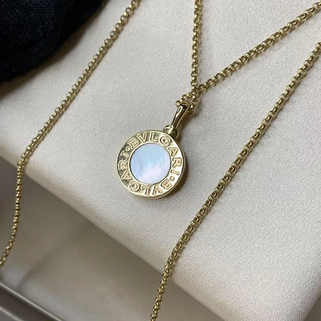 95新 BVLGARI/宝格丽 BVLGARI/宝格丽 白贝母扇子项链bwz12263