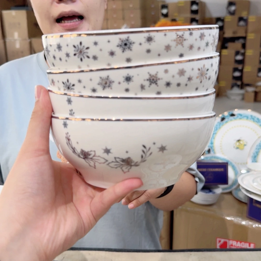 骨瓷6英寸饭碗4只装
