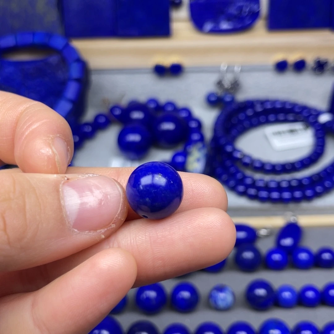 青金石单珠12+未镶嵌我****?