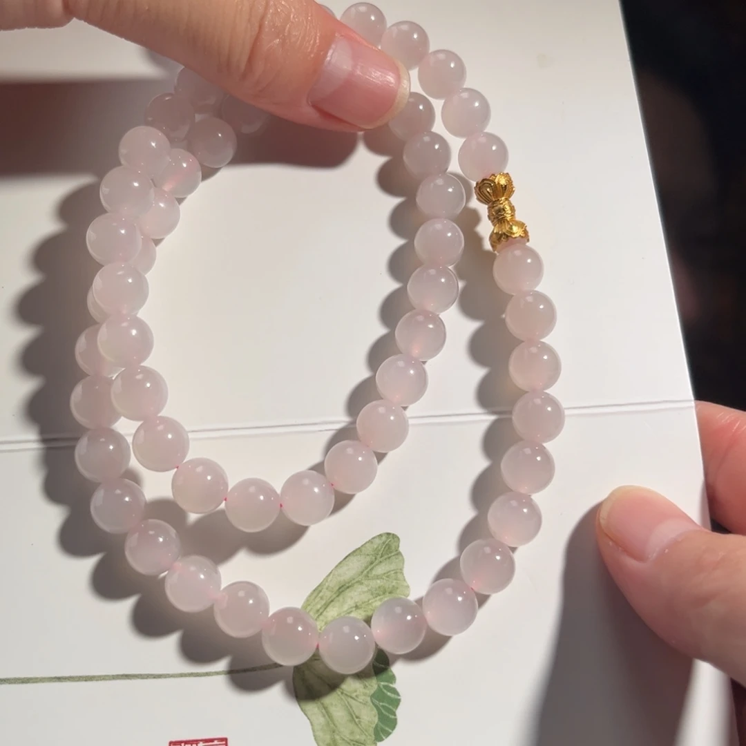 和田玉银S925镶嵌颈饰闪粉猫8mm1800