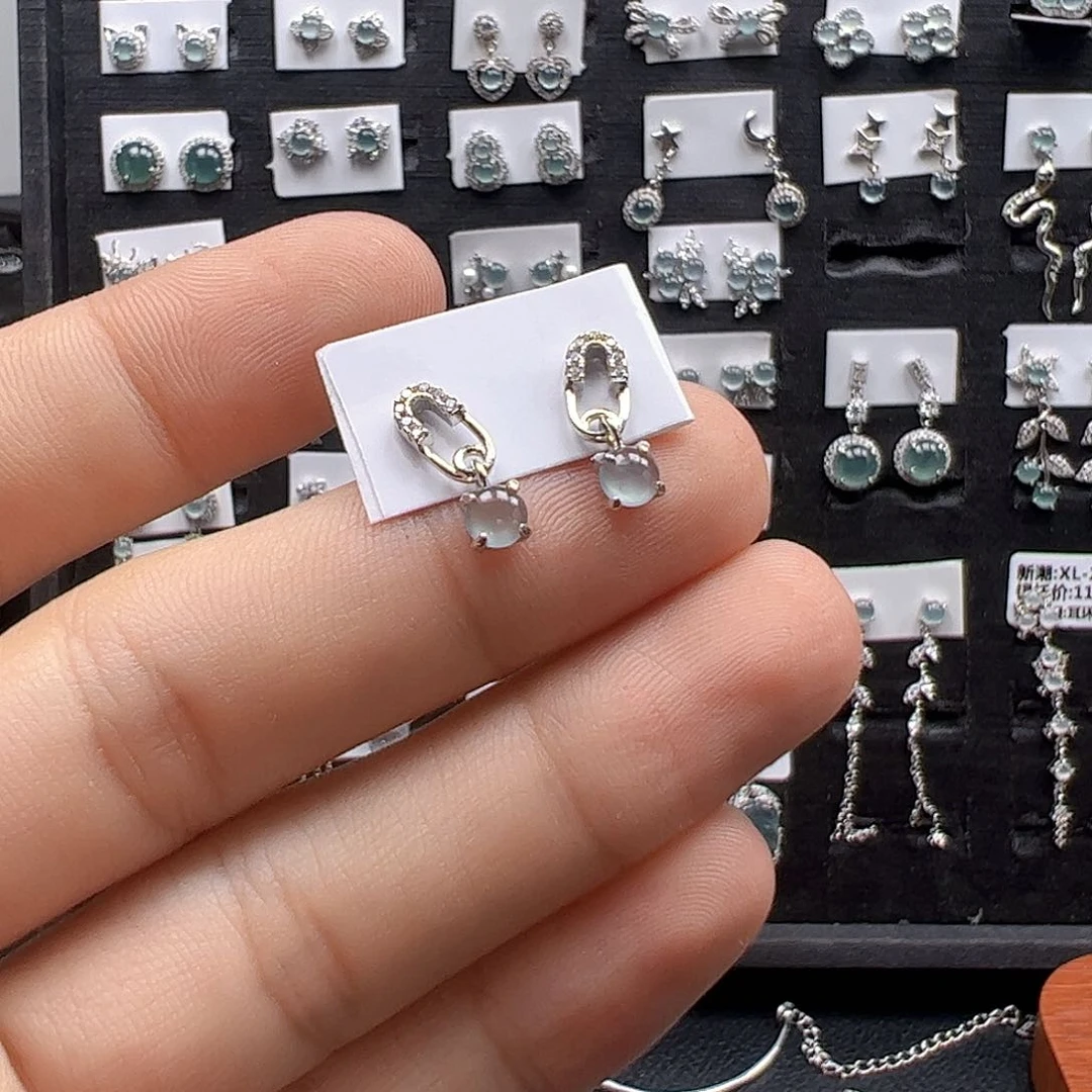 银S925镶嵌手链翡翠池*?不退不换