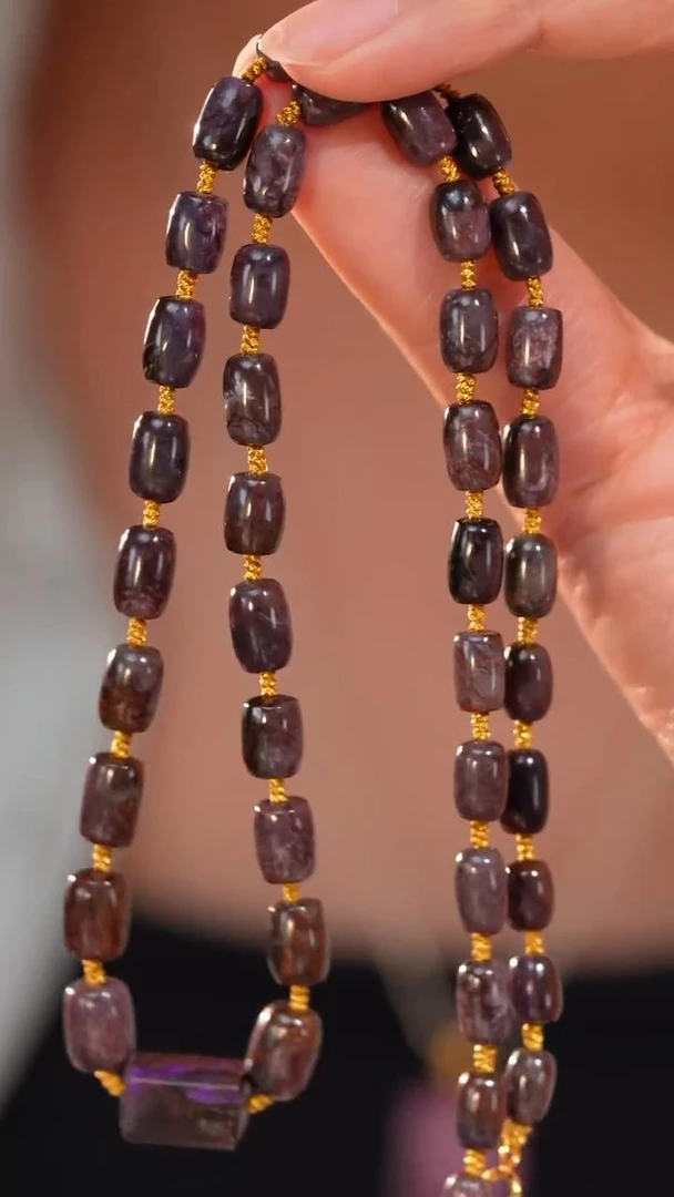 南非舒俱来老油桶珠项链s925/45cm（垂玉）AZB7655