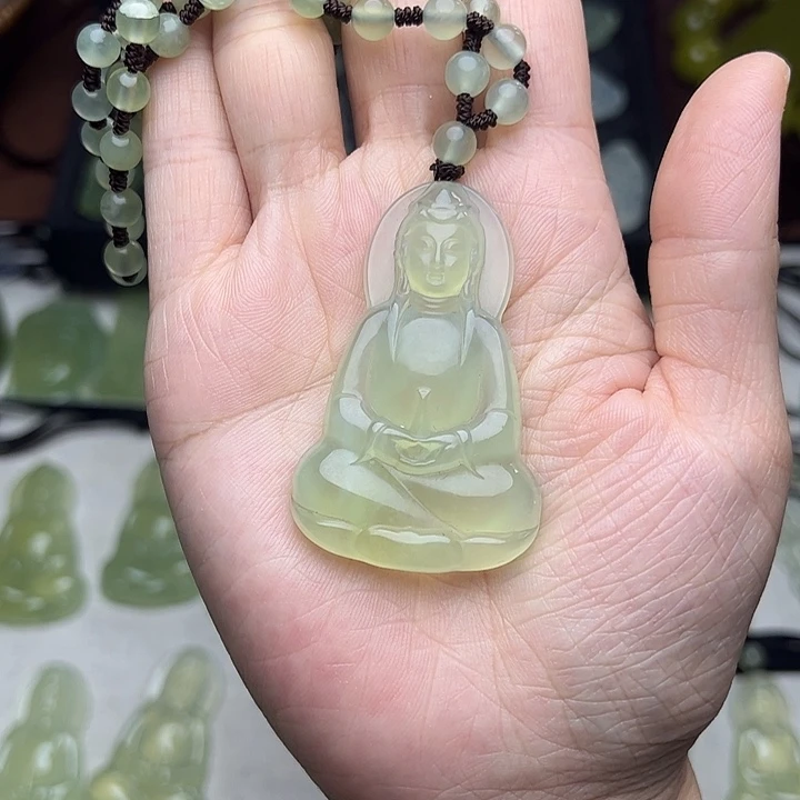 合金岫玉颈饰吊坠