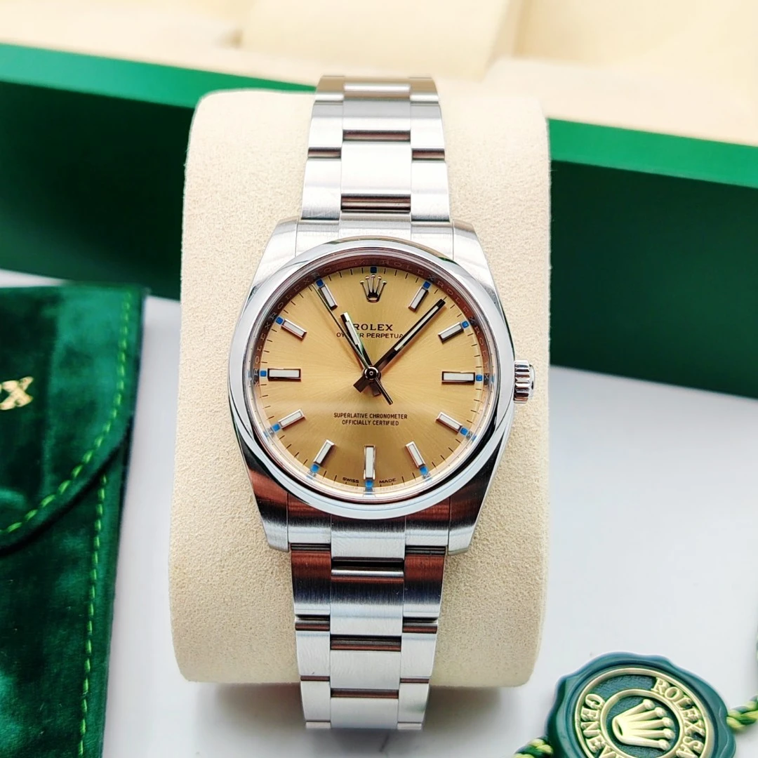 99新 Rolex/劳力士 蚝式恒动114200/34mm/香槟盘/自动机芯/女表