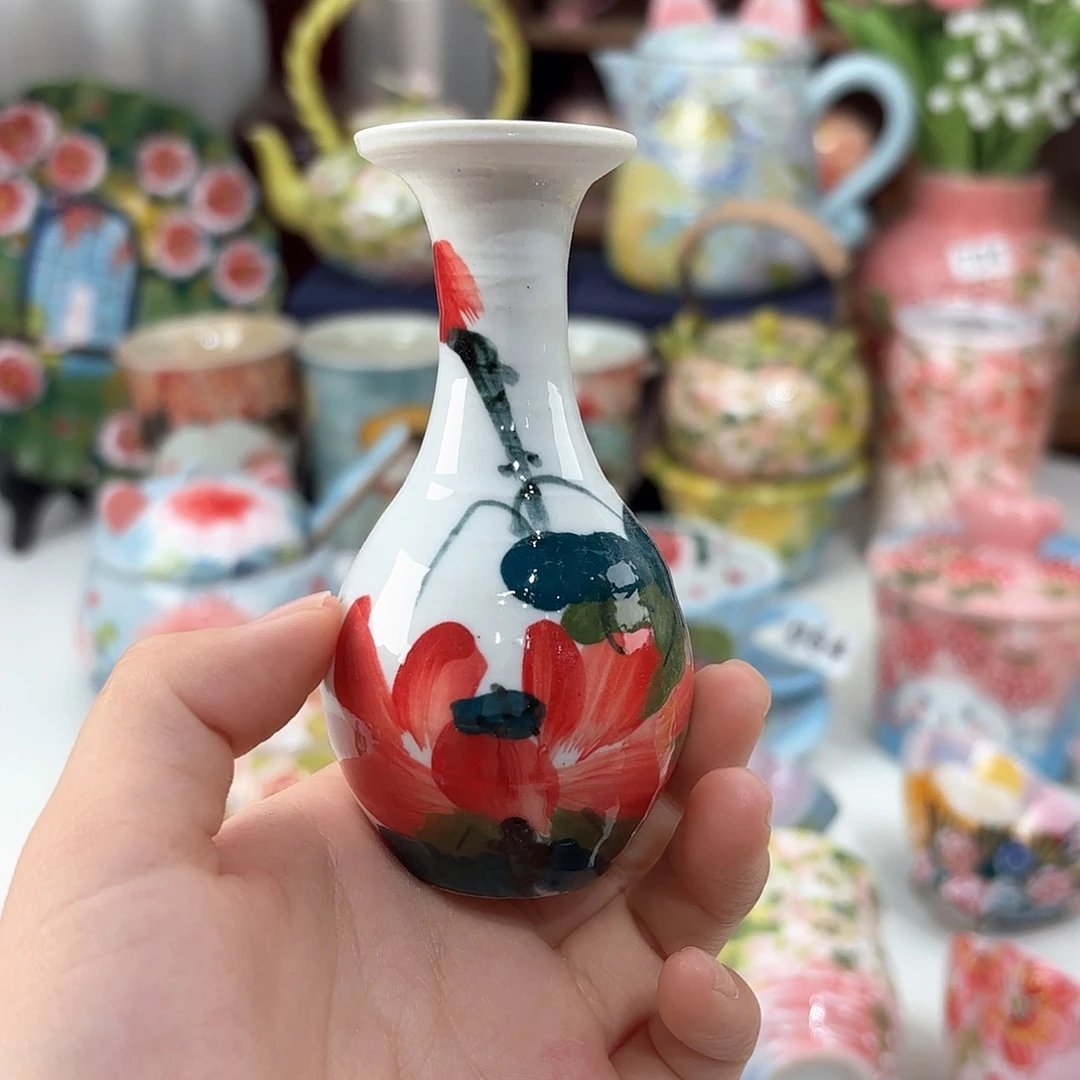 景德镇手绘高温釉下彩陶瓷茶具