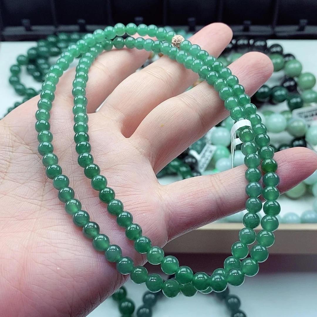 翡翠未镶嵌毛衣链