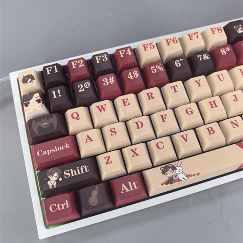 Evan陆沉卡通个性键帽魔导士ez63PBT原厂高度客制化免喷涂工艺