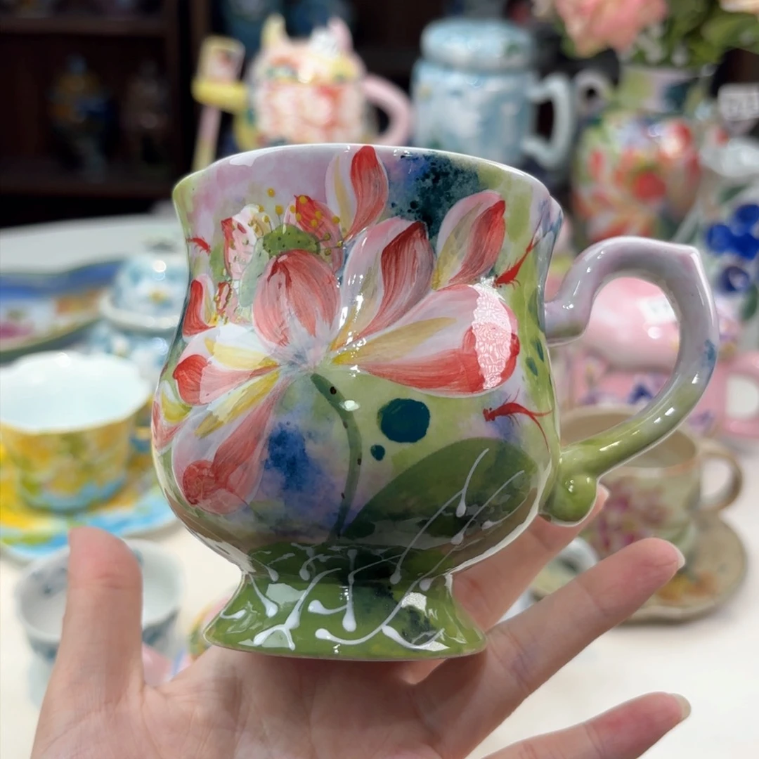 景德镇手绘高温釉下彩陶瓷茶具