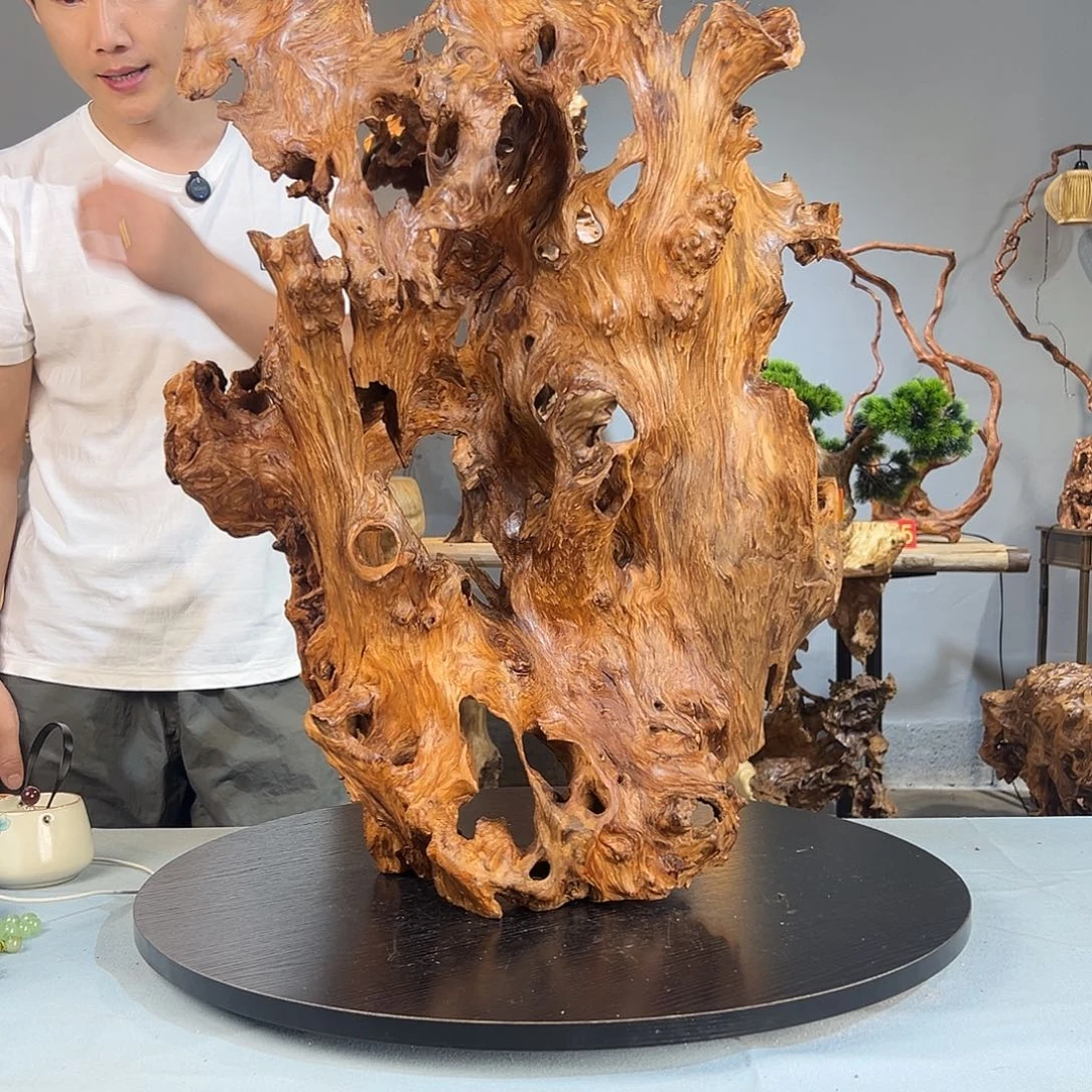 坐***观香榧木皖南根雕777自然一体