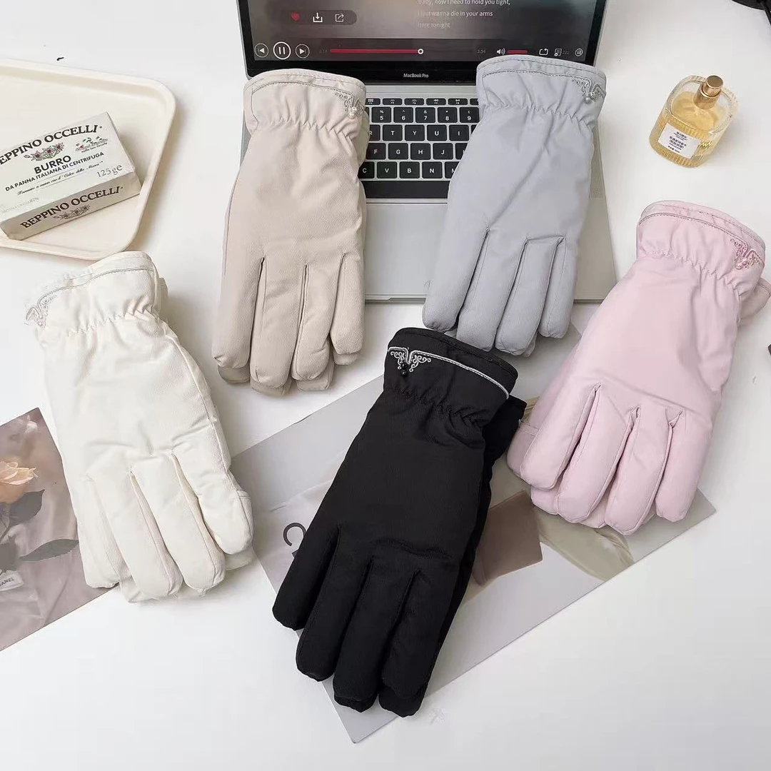 可触屏滑雪手套男女冬季加绒保暖户外骑行电动车防风防寒防水手套