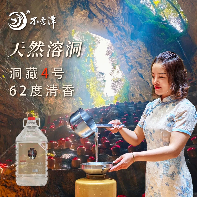 不老潭四川泸州洞藏酒基地洞藏老酒 洞藏4号62度清香型白酒62度5L