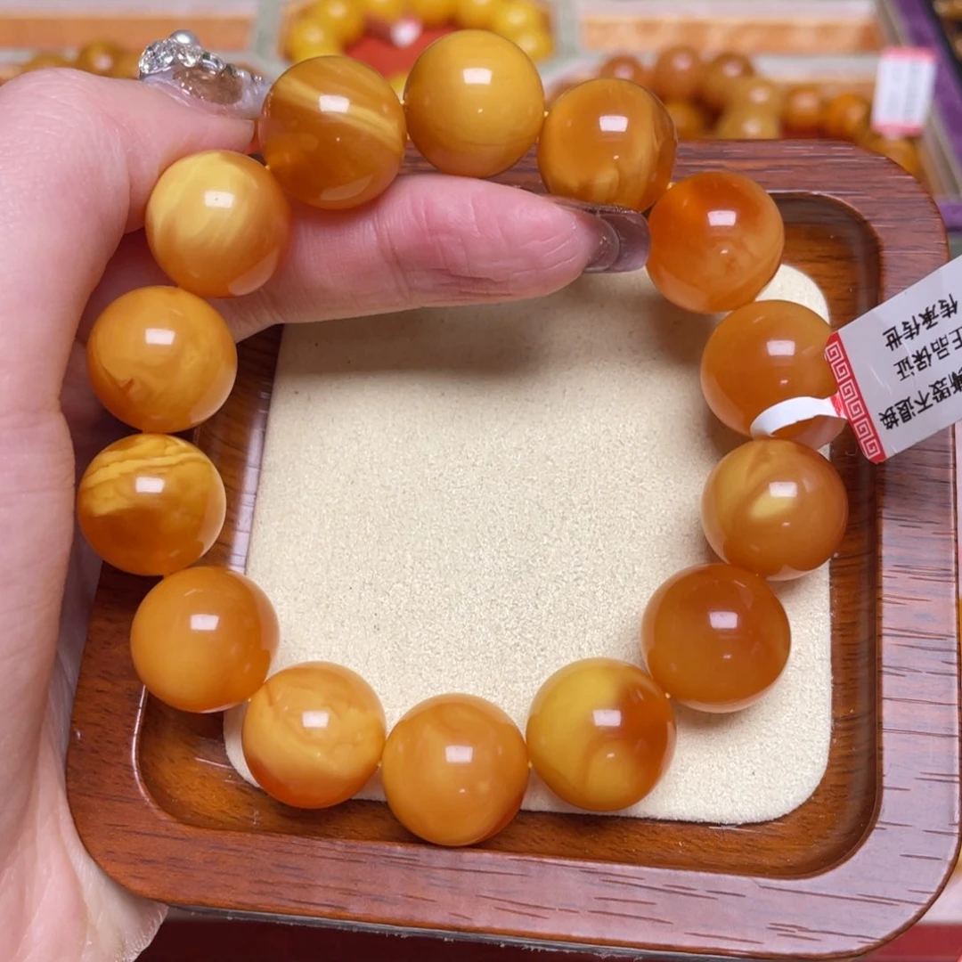 未镶嵌蜜蜡手链手串