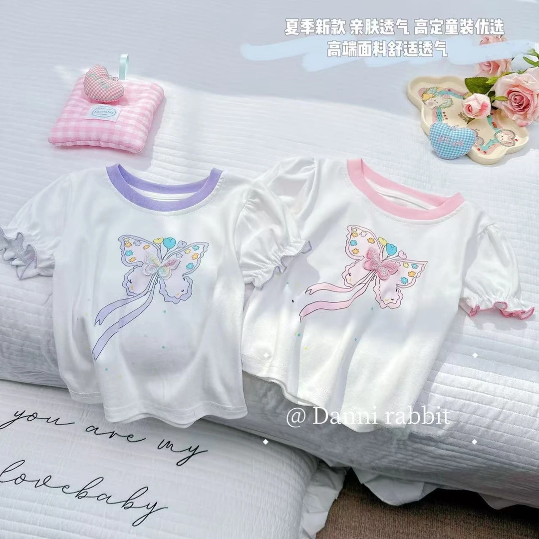 【Dannirabbit】*背后蝴蝶翅膀＋耀眼小蝴蝶可爱T恤*D-H572