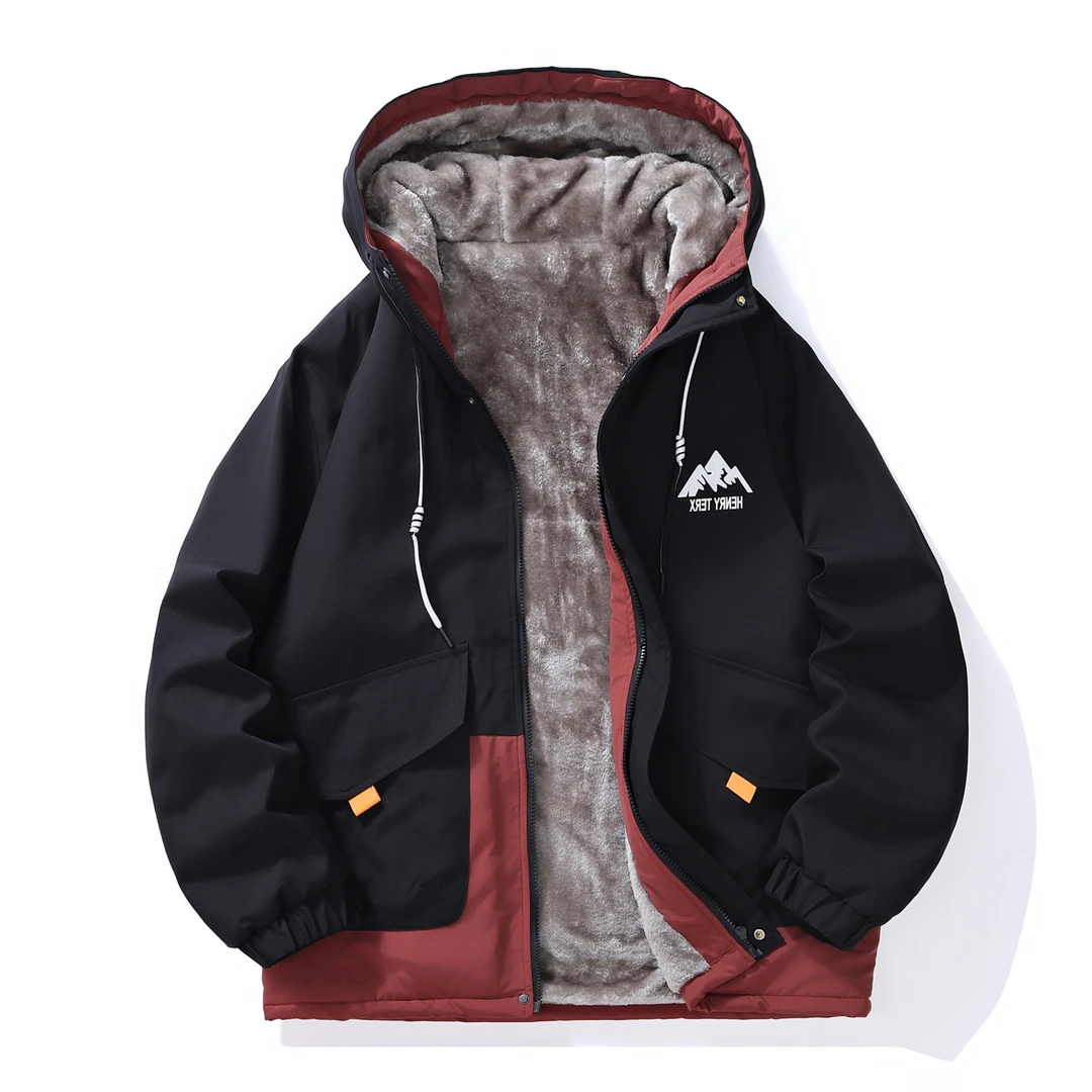 重磅新款外套透气冬季男连帽户外三防加绒夹克外套保暖男装大码潮