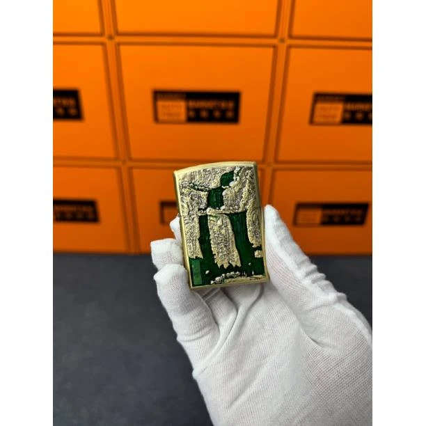 ZORRO爆款黄铜六面浮雕高山流水唐草纹煤油打火机（需自备油z