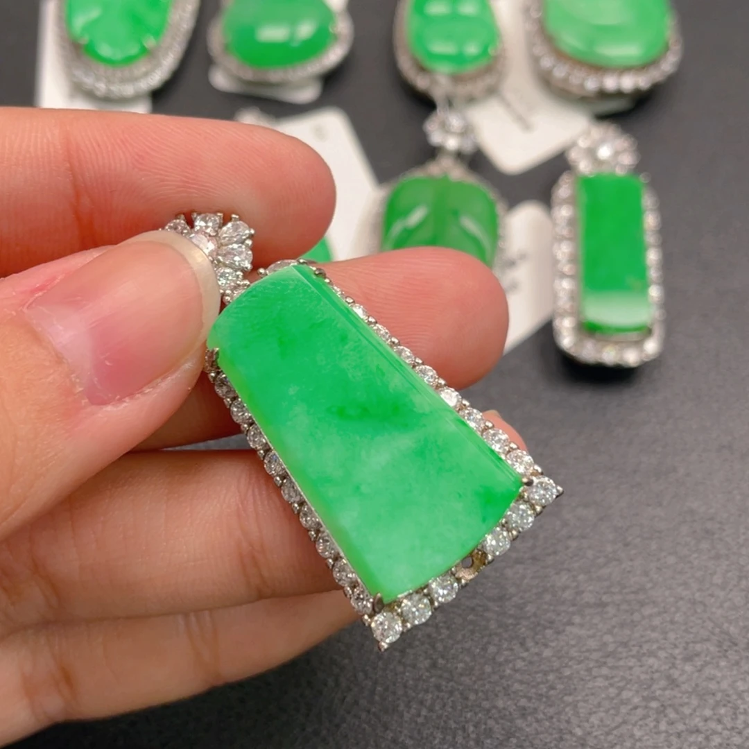 翡翠银S925镶嵌颈饰