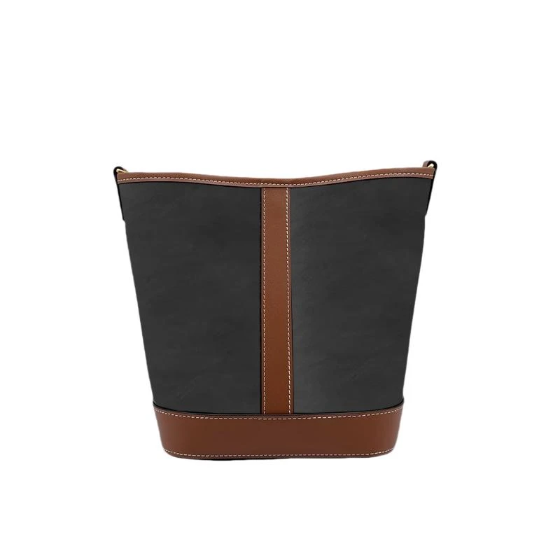 时尚潮流打造真皮时尚女士包 10764棕色花水桶 画