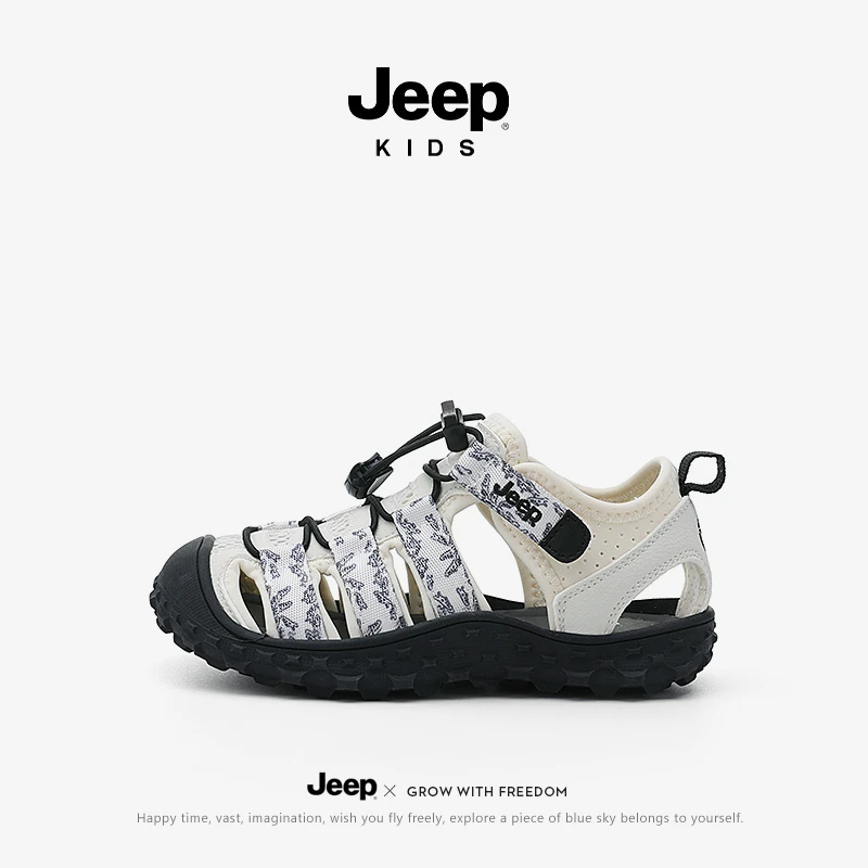 jeep女童溯溪鞋夏季小女孩涉水童鞋沙滩学2025新款一脚蹬儿童凉鞋