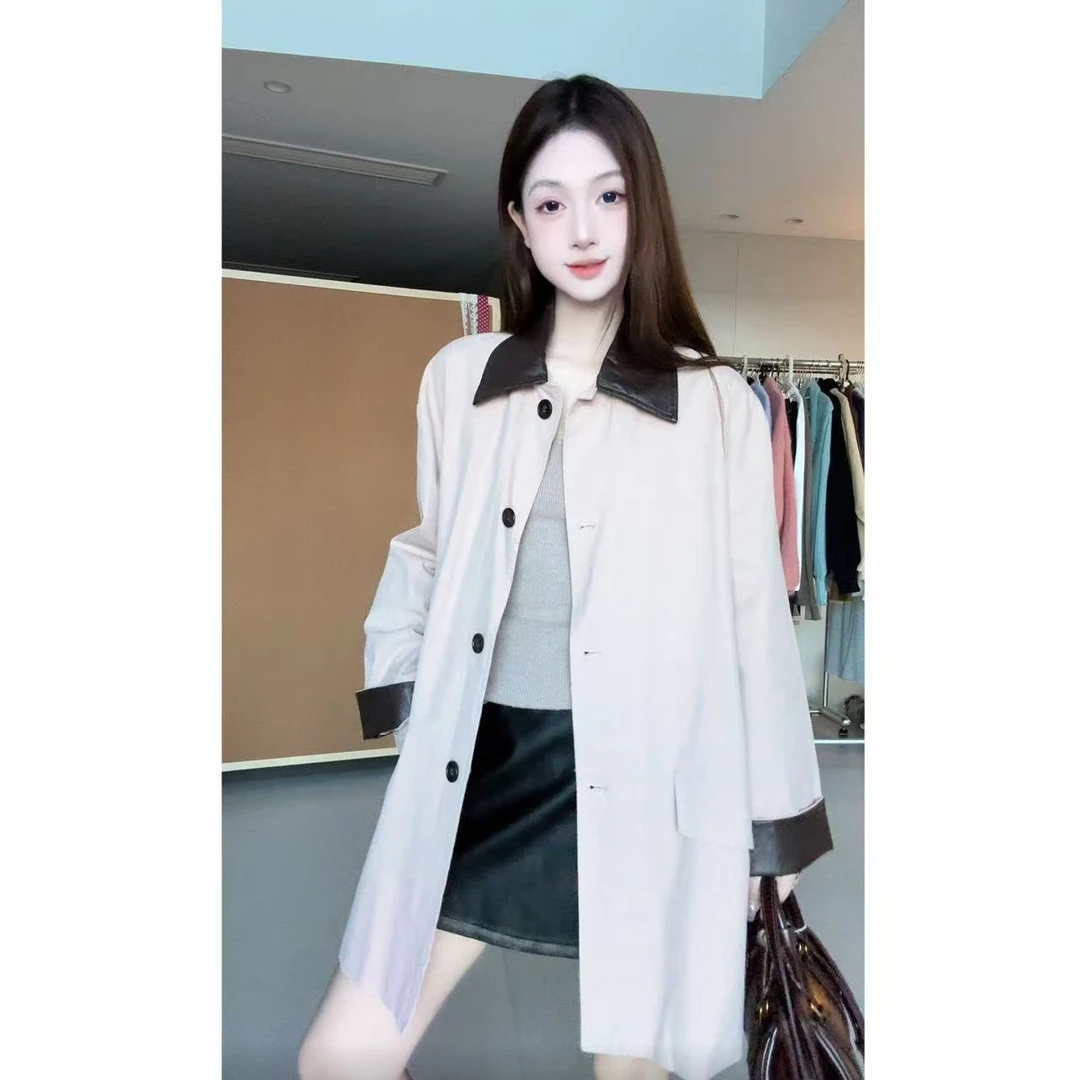 【 甜甜专属】风衣外套女25春秋新款韩系chic复古休闲简约风小个子