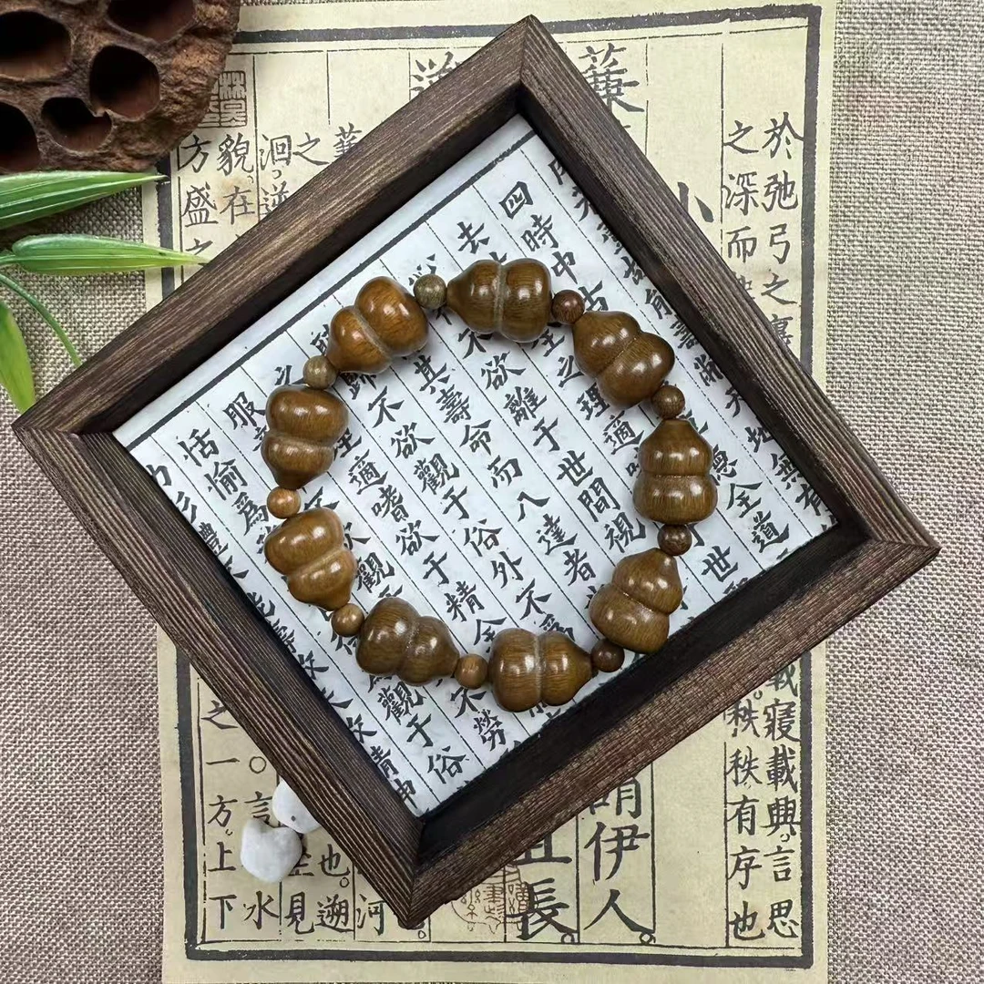 【芸奇】阿根廷绿檀1.5小葫芦单圈文玩手串