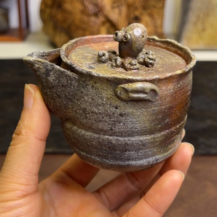 备前烧作品难波好阳底部有修
