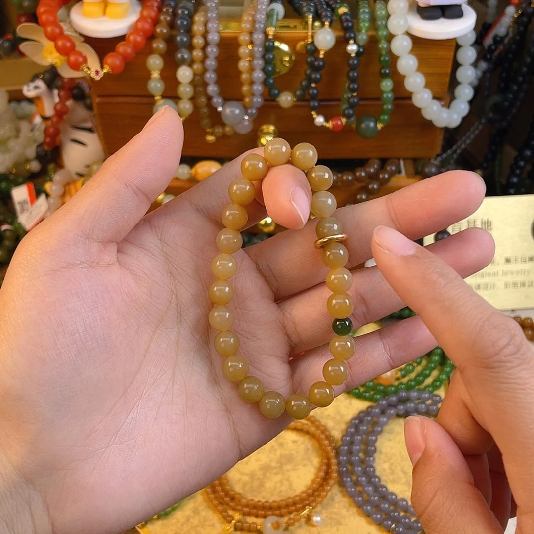 和田玉单圈手串未镶嵌
