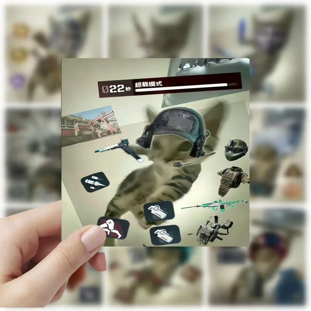 【喵喵】三角洲行动创意趣味搞笑天才小猫表情包贴纸哈基米装饰贴画