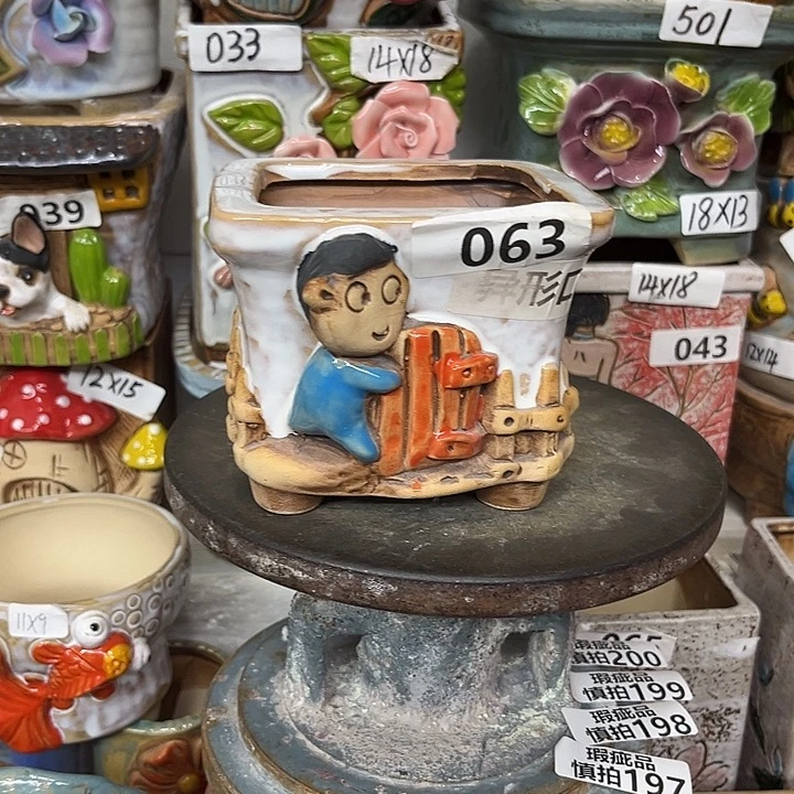 粗陶材质多肉花盆