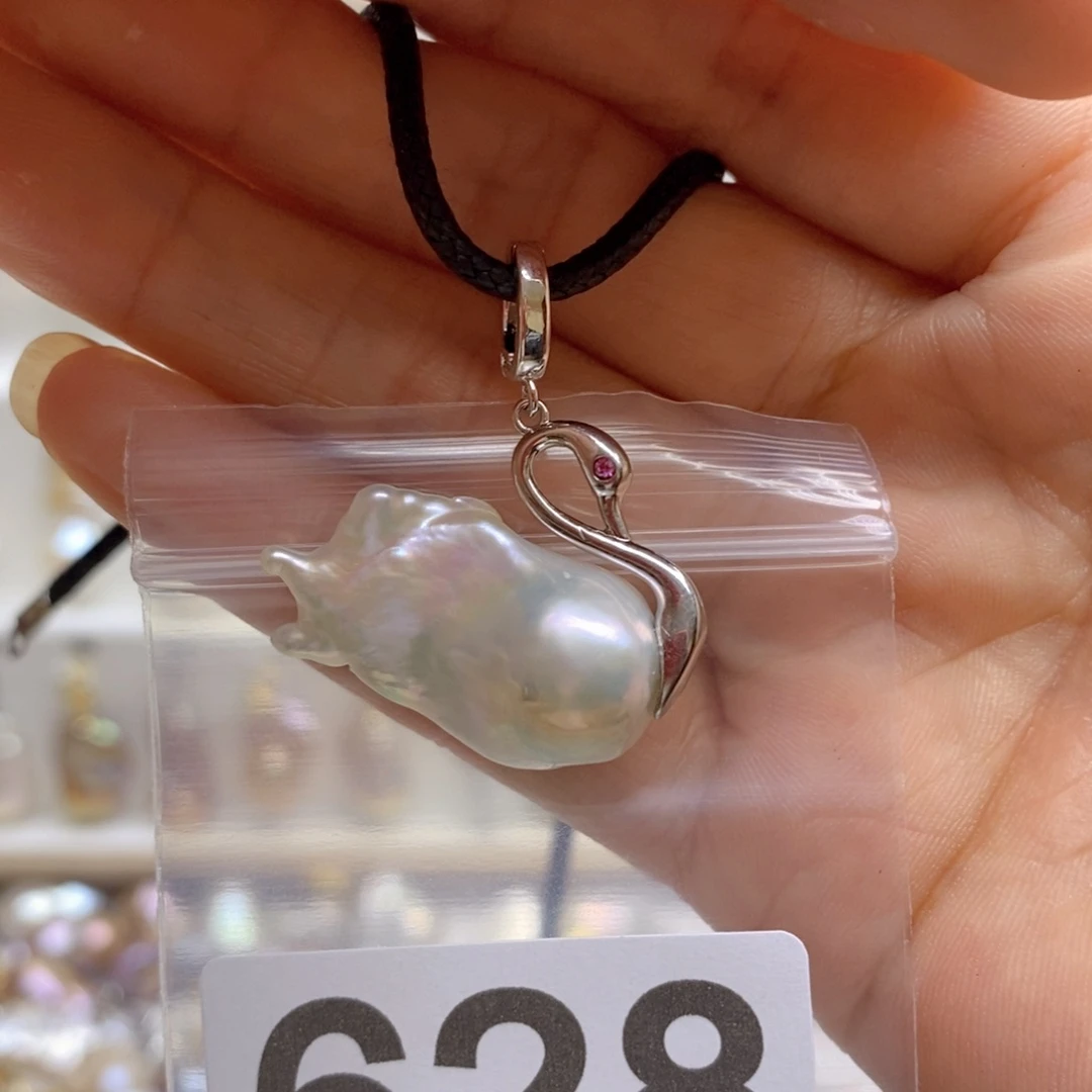 淡水珍珠颈饰银S925镶嵌628