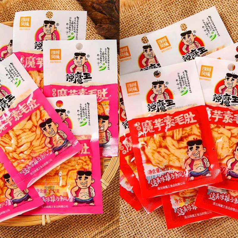 辣魔王香辣素毛肚魔芋丝零食包.零食辣条大辣片